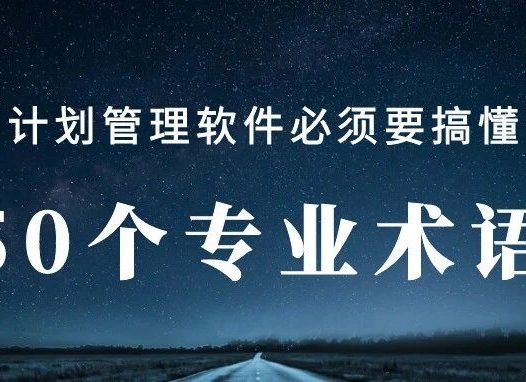 这50个术语搞懂了，才能真正理解P6软件！
